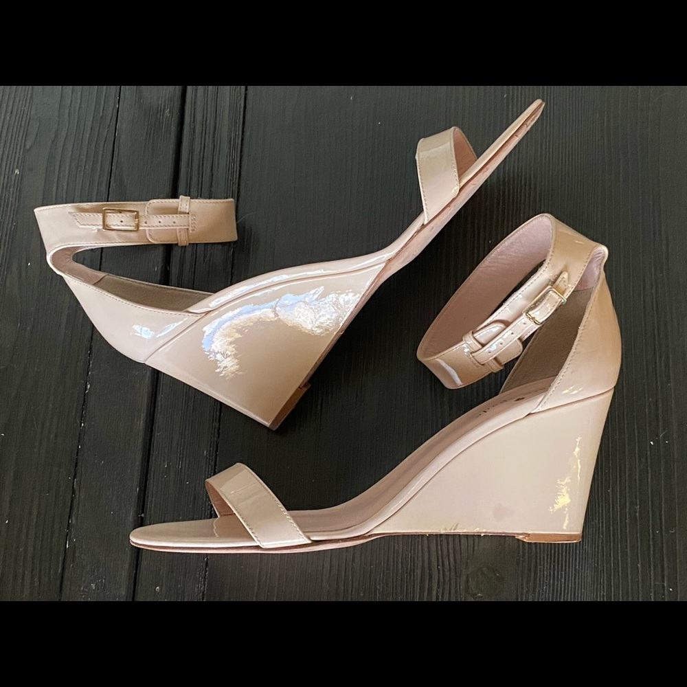 Kate Spade ♠️ nude wedge sandals 8.5M